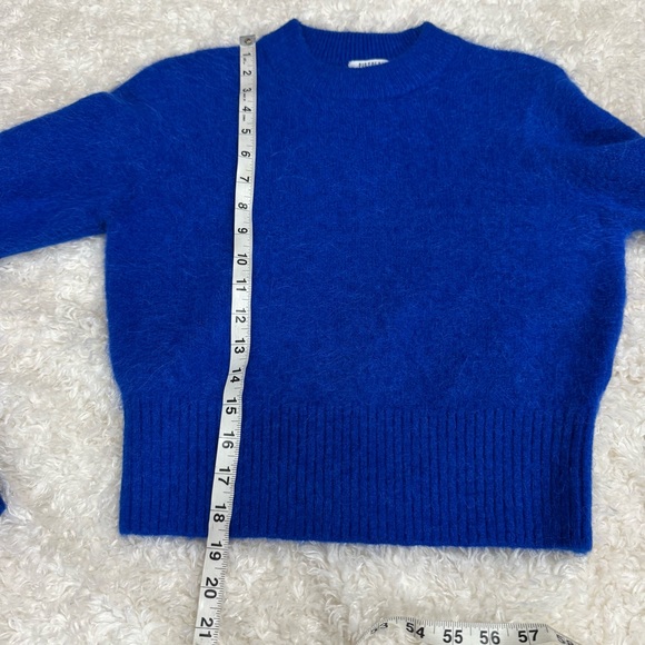 Pistola Sara Shrunken Crewneck Sweater Alpaca Blend in vibrant "Azure Blue - Picture 8 of 13